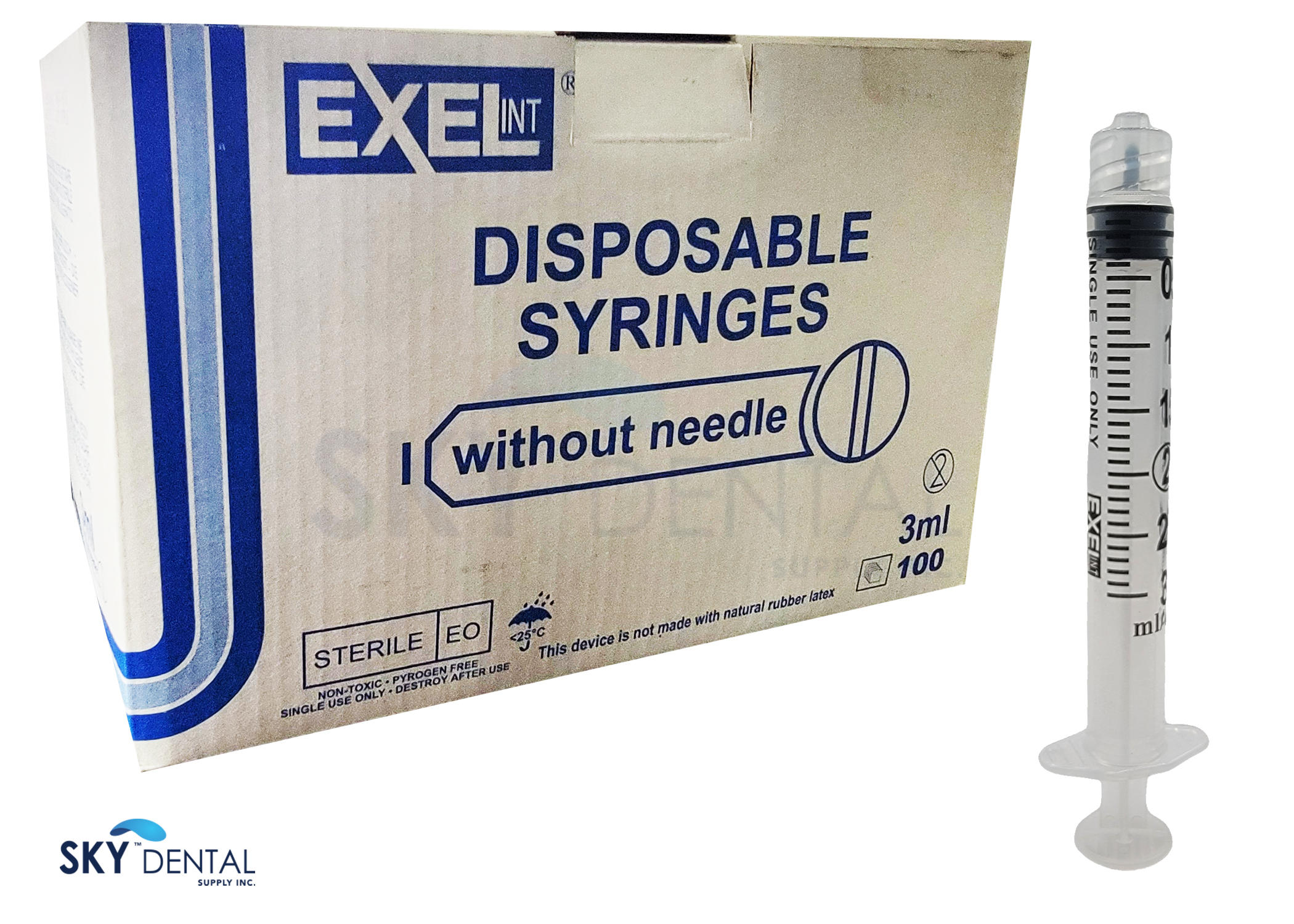 Syringe Luer Lock with Cap "Sterile" Without Needles
