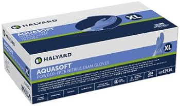 AquaSoft Nitrile Exam Gloves, Powder Free 300/Box (Halyard)