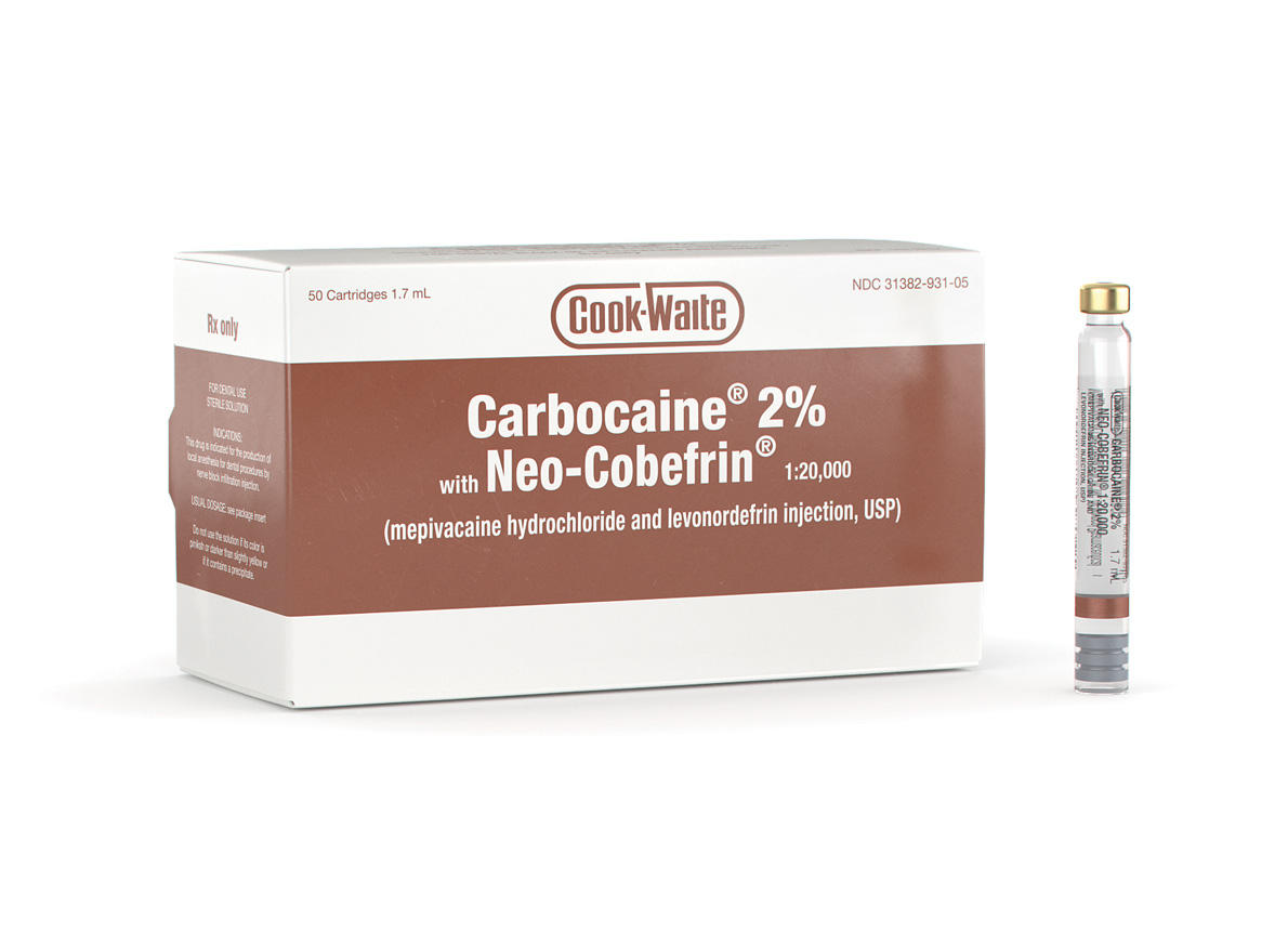 Carbocaine 2 with NeoCobefrin CookWaite 1.7ml 50/box