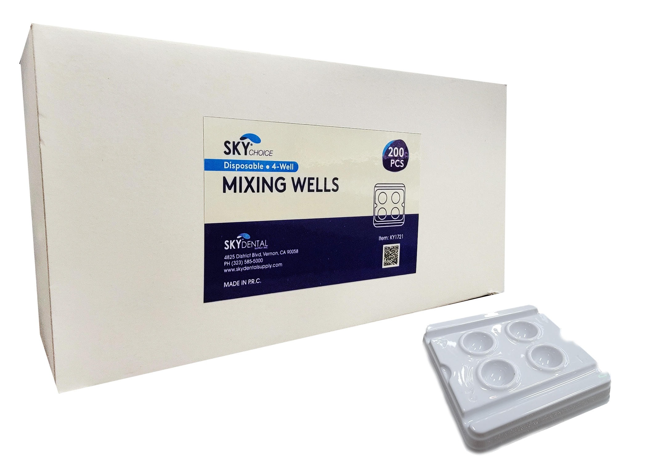 Mixing Well Disposable (4Wells) White 200/Bx (SkyChoice)