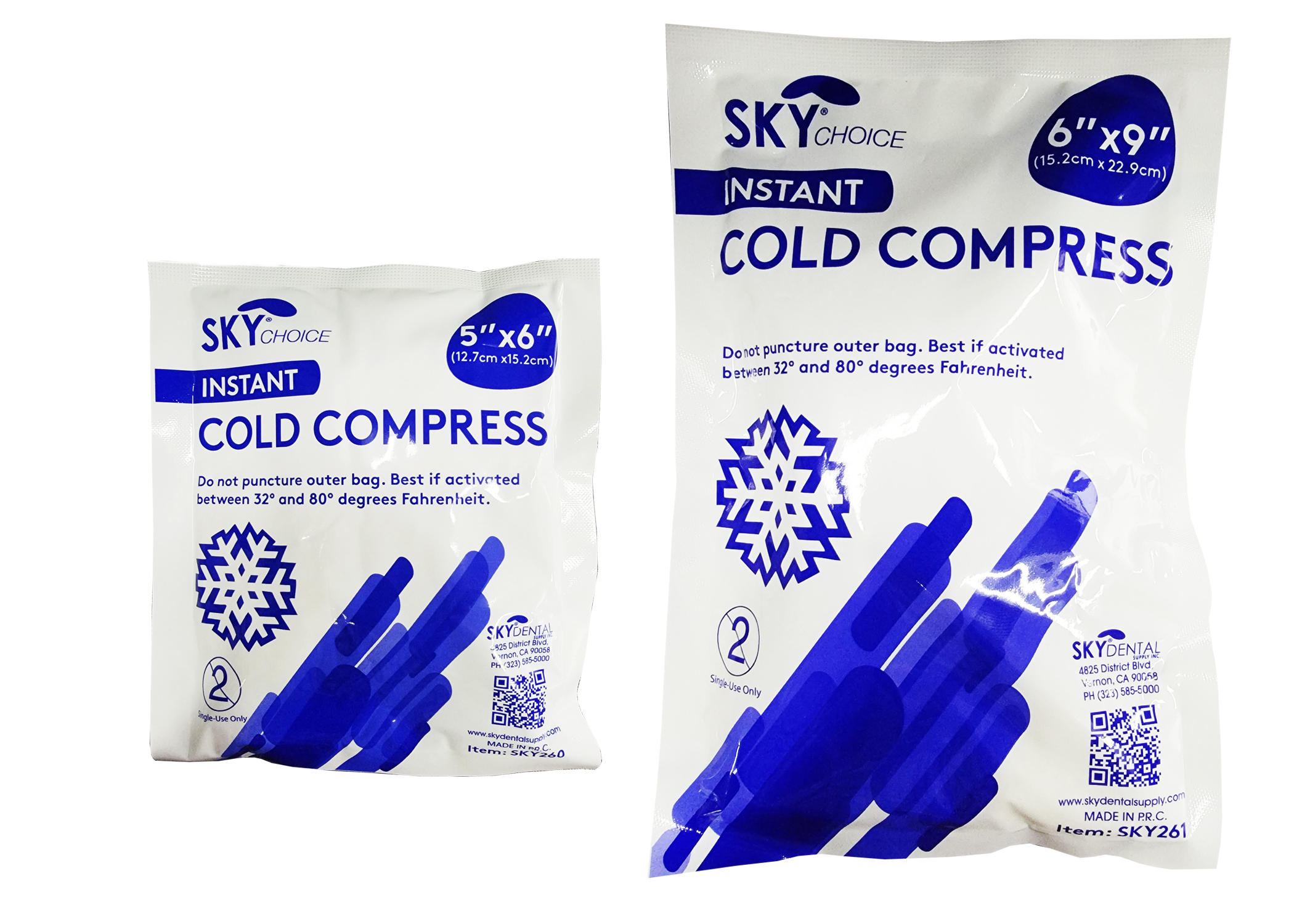 Ice packs for dental clinic