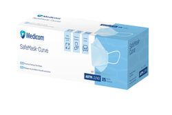 SafeMask Curve Earloop, Level 3, 25/Bx (Medicom)