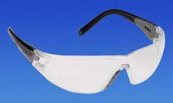 Eyewear Contour wrap Black W/Clear Lns