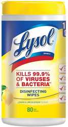 Lysol Disinfecting Wipes, Lemon & Lime Blossom, 80ct