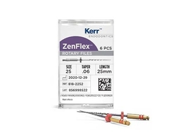 ZenFlex NiTi Rotary Shaping Files .06 Tapper 25 mm Length  6/Pkg  (KerrRotary)