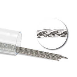3 Strand Round Straight 14'' Stainless Steel Pack of 10