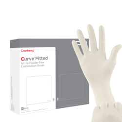 Curve Fitted Nitrile Exam Glove, 100/Box (Cranberry)