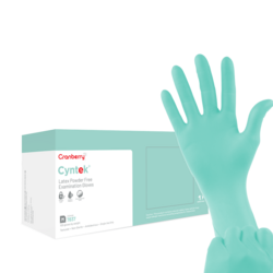 Cyntek Powder-Free Latex Exam Gloves, 100/Box (Cranberry)