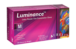 Aurelia Luminance Latex Exam Glove Powder Free Polymer Coating 100/box