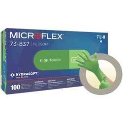 Neosoft Neoprene Exam Gloves Powder Free, 100/Pkg (Ansell)