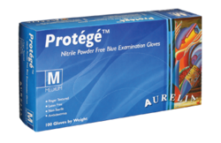 Aurelia Protege Stretch Nitrile Gloves Powder Free Sky Blue 100/box