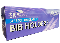 Bib Holder Disposable White 250/Box (Sky Choice)