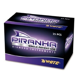 Piranha Single Patient Use Diamonds End Cutting Sterile 25/Pkg (SS White)