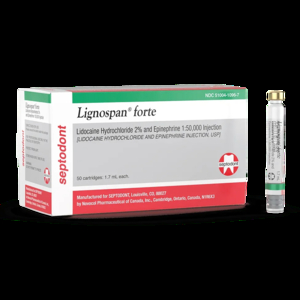 Lignospan Lidocaine Hydrochloride 2% Epinephrine 50/Box (Septodont)