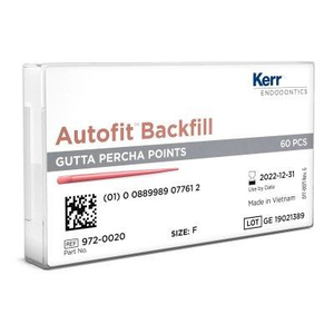 Autofit Backfill Gutta Percha Points 60/Pkg (SybronEndo)