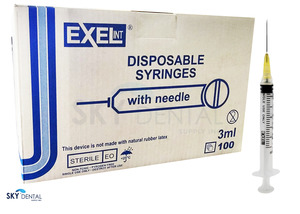 Luer Lock Syringe/Needle 3cc 20gx1 (100)