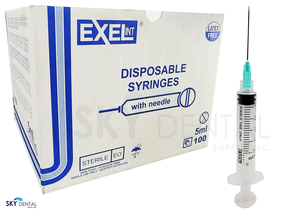 Syringe Needle Combination Luer Lock Tip (LL) 5cc, 100/Pkg (Exel)
