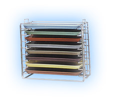 Tray Rack Stackable Front Loading Long Side 