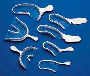 thumbnail image 2 of 12-Pack Disposable U-Shaped Plastic Dental Impression Trays – Small, Medium, Large (Blue) 2 of 5