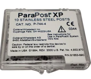 Coltene Whaledent ParaPost Plus Stainless Steel Posts – .055” Purple, 10-Pack (P244-5.5)