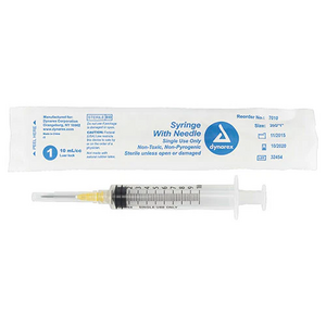 Luer Lock Syringe Non-Safety With Hypodermic Needle, 100/Bx  (Dynarex)
