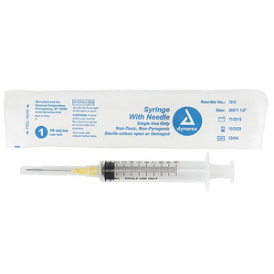 Luer Lock Syringe Non-Safety With Hypodermic Needle, 100/Bx  (Dynarex)