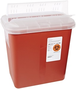 Sharps Container, 2 Gal, Lid, Red