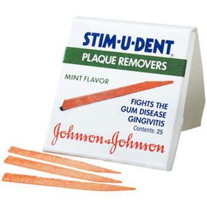 Stim-U-Dent Mint Thin Plaque Removers 5 Packs/Patient Pack144 Patient Packs/Box
