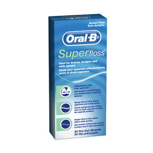 Oral-B SuperFloss Trial Pack, Mint, 100/Pkg