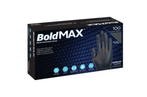Aurelia BoldMAX Black Nitrile Powder Free Exam Glove 100/Box