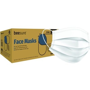 Beesure Biodegradable Earloop Face Mask ASTM level 2, 50/Pkg