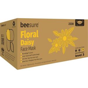 Mask Earloop Level 3 with Floral Design 50/Box (BeeSure)
