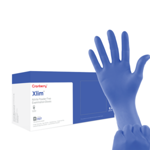 Xlim Powder Free Nitrile Exam Gloves, Dark Blue 100/Box (Cranberry)