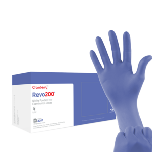 Revo200 Nitrile Exam Gloves Powder Free,Violet Blue, 200/Box (Cranberry)
