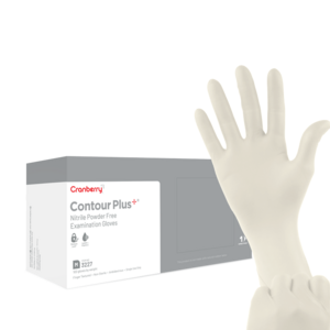 Contour Plus Nitrile Exam Gloves, 100/Pkg (Cranberry)