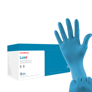 Luxe Nitrile Exam Gloves, Powder Free Blue (Cranberry)