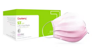 Cranberry S3 ACE Mask ASTM Level 3, 50/Bx 