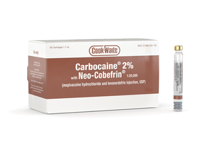 Carbocaine 2% with Neo-Cobefrin Cook-Waite 1.7ml 50/box 