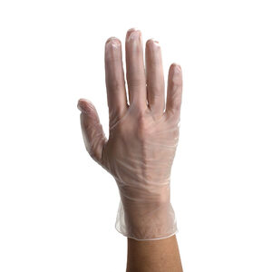 Safe Touch Vinyl Exam Gloves, Powder-Free, Clear, 100/Bx Dynarex 