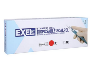 Scalpel Surgical SS Blades Sterile 10/pk  (Exel)