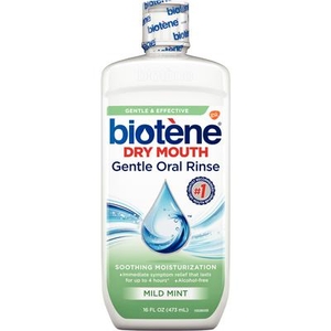 Biotène Dry Mouth Gentle Oral Rinse, Fresh Mint, 16 oz. bottle, 4/pkg, 2 pkg/cs (8 bottles total) #00456