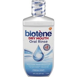 Biotene Dry Mouth Oral Rinse, Fresh Mint, 8 oz. bottle, 3/pkg, 4 pkg/cs (12 bottles total) #80225C 