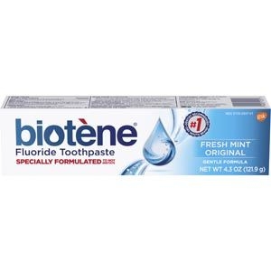 Biotene Dry Mouth Toothpaste, Fresh Mint, 4.3 oz. tube, 6/pkg, 2 pkg/cs (12 tubes total) 
