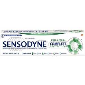 Sensodyne Complete Protection Extra Fresh Toothpaste, 3.4 oz. tube, 6/pkg, 2 pkg/cs (12 tubes total)