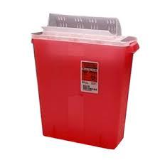 Sharps Container Open Lid 12Qt. Red