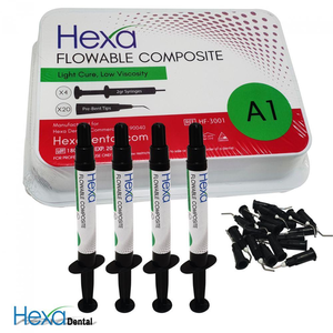 Flowable Composite Light Cure Low Viscosity 4/Pkg (Hexa Dental)