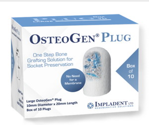 OsteoGen Plug 10mm X 20mm 5/Box