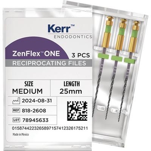 ZenFlexOne Reciprocating NiTi Files 25mm (Kerr Rotary)