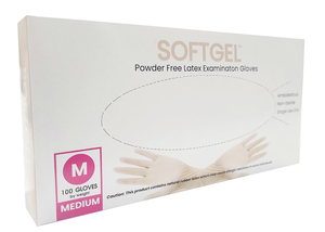 Gloves Latex Exam Powder Free Textured (SoftGel)