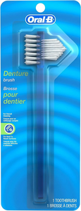 Oral-B Denture Toothbrush, Hard Blister Card, 6/pk, 72 pk/cs
